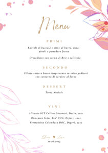 MENU | A tema floreale